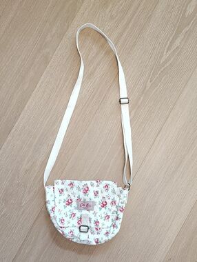 Cath Kidston White Floral Crossbody Saddle Bag